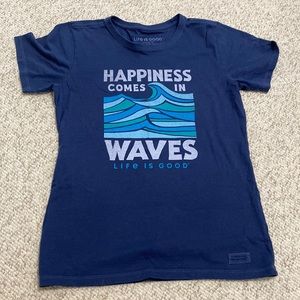 Life Is Good tee shirt x-small “Happiness comes in waves”